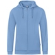 Hooded jacket Organic ice blue Picture on person