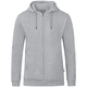 Hooded jacket Organic light grey melange Picture on person