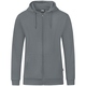 Hooded jacket Organic stone grey Front View