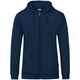 Hooded jacket Organic seablue Front View