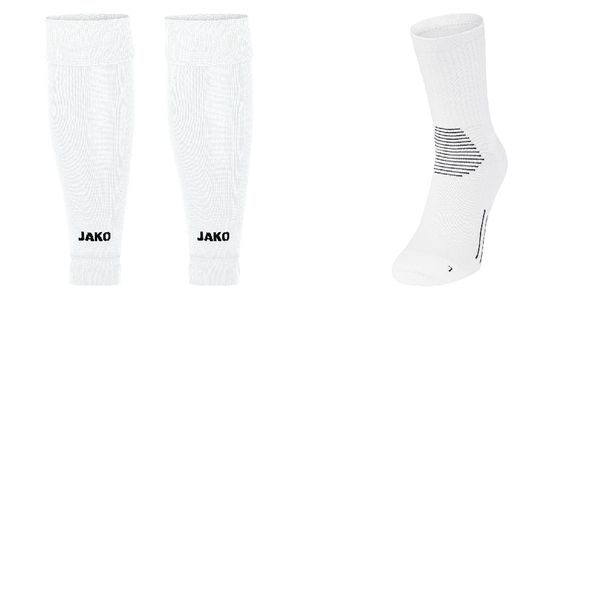 Tube Stutzen mit Grip Socken Weiß 