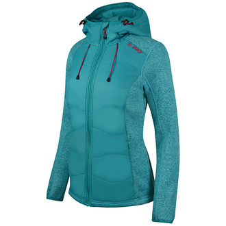 Gebreide fleece met kap hybrid dames Premium