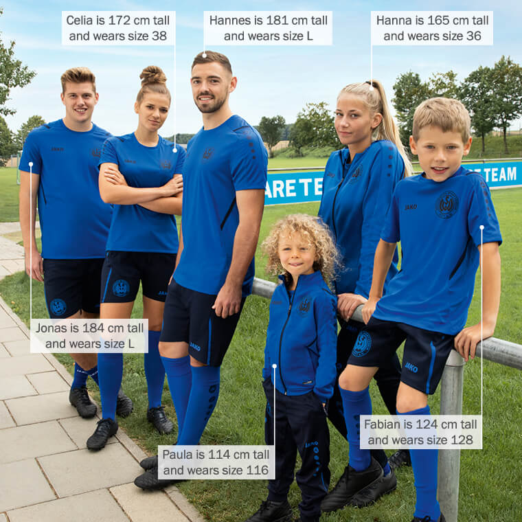 Size chart | jako.de